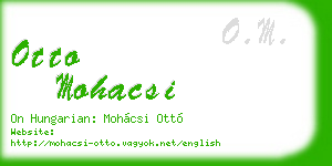 otto mohacsi business card